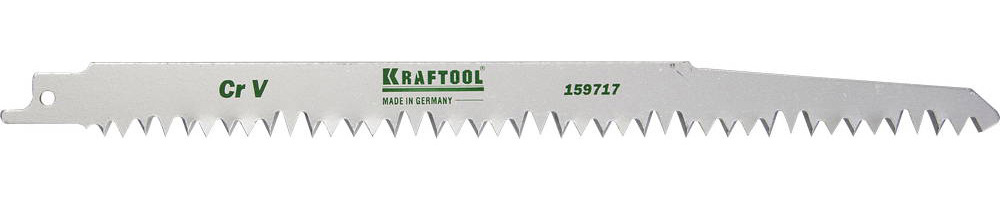 159717 Полотно KRAFTOOL "INDUSTRIE QUALITAT", S1531L, для эл/ножовки, Cr-V, по дереву, шаг 5-6,5мм, 230мм