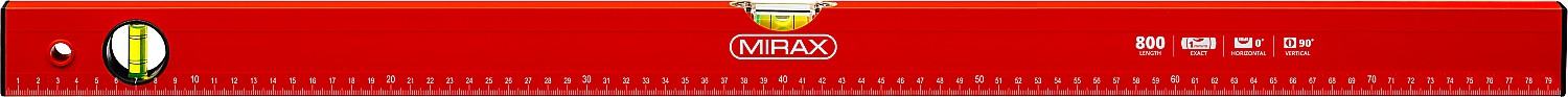 34602-080_z02 Уровень коробчатый MIRAX, 2 ампулы, крашеный, 800мм