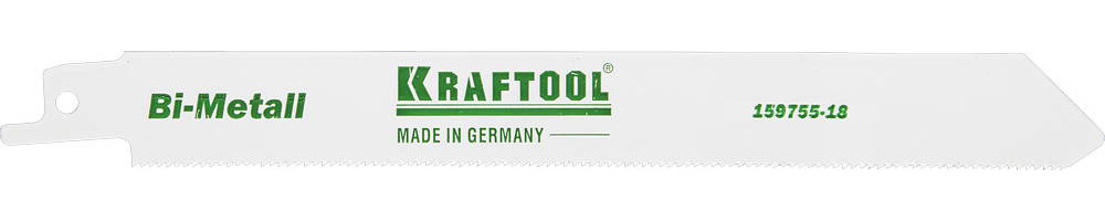 159755-18 Полотно KRAFTOOL "INDUSTRIE QUALITAT", S1122EF, для эл/ножовки, Bi-Metall, по металлу, шаг 1,4мм, 180мм