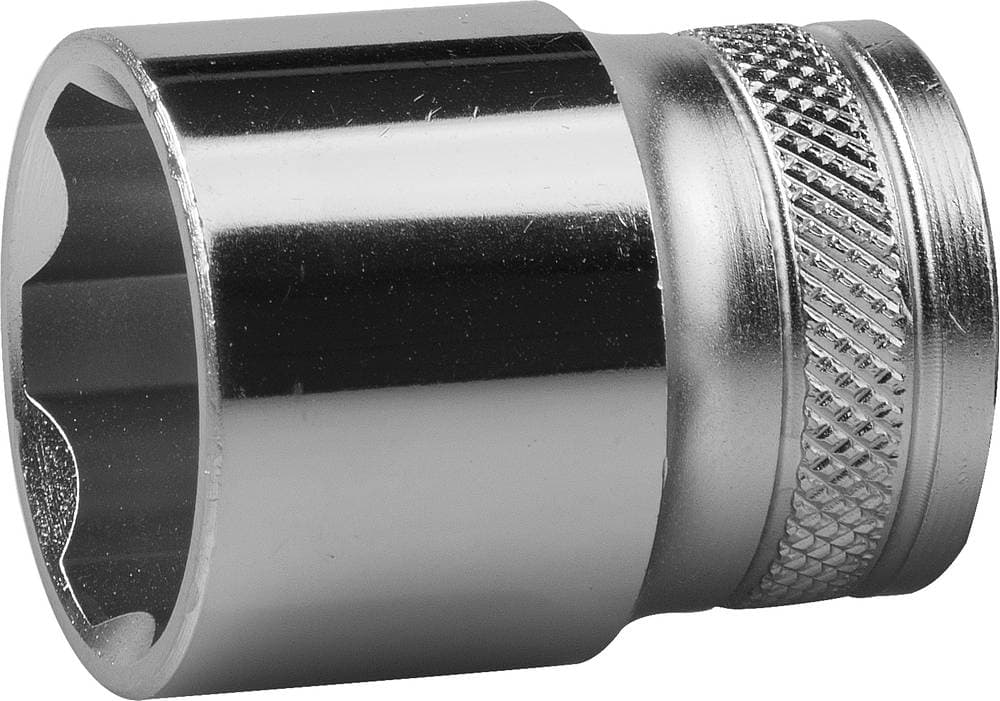 27805-22_z01 Торцовая головка KRAFTOOL "INDUSTRIE QUALITAT", Cr-V, FLANK, хромосатинированная, 1/2", 22 мм
