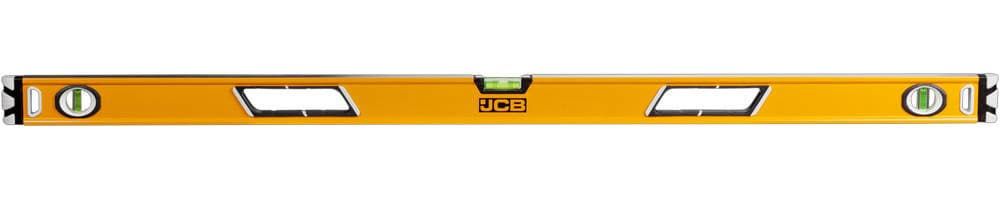 JBL005 Уровень JCB коробчатый, магнитный, 2 фрезерованные базовые поверхности, 3 ампулы, крашенный, с ручками, 0,5мм/м, 120см