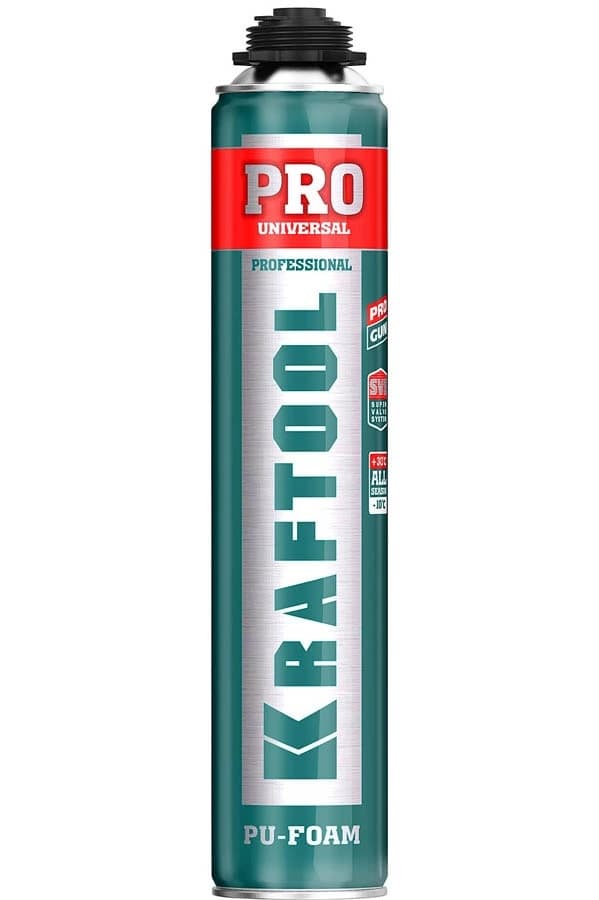 41182_z01 Пена KRAFTOOL KRAFTFLEX PREMIUM PRO профессиональная, монтажная, пистолетная, всесезонная, 750 мл
