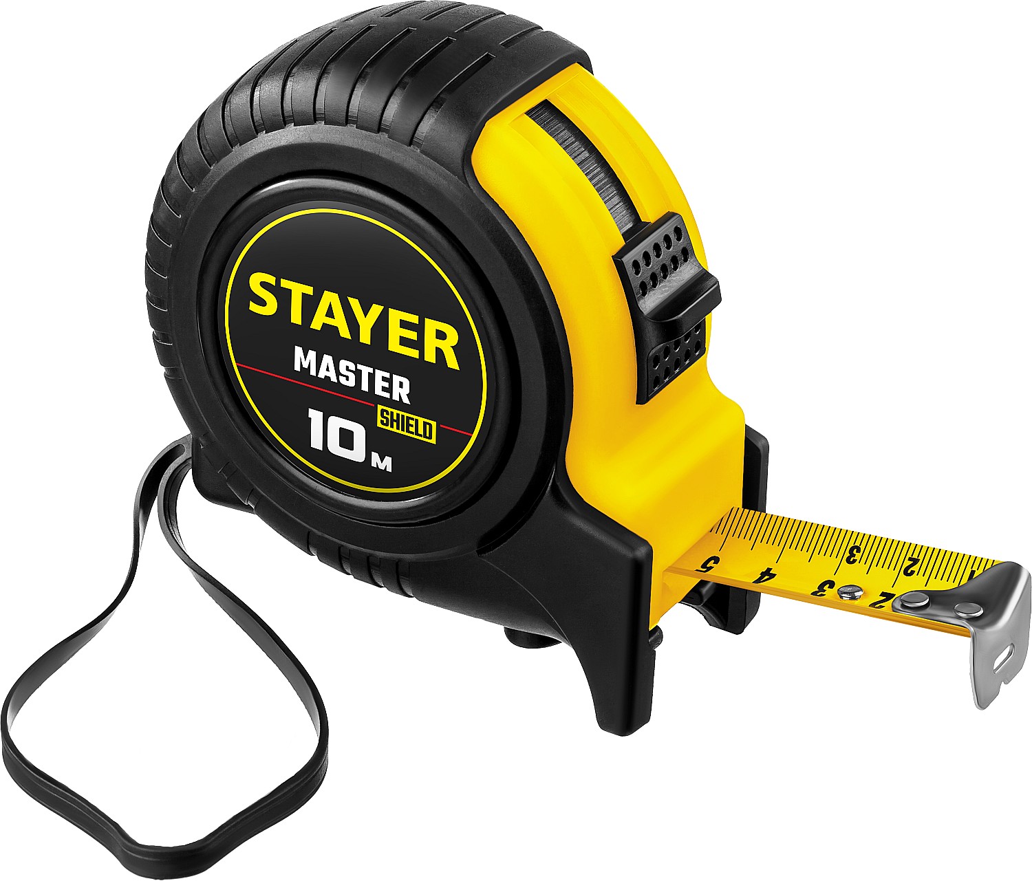 34025-10_z01 STAYER MASTER 10м / 25мм рулетка в ударостойком обрезиненном корпусе