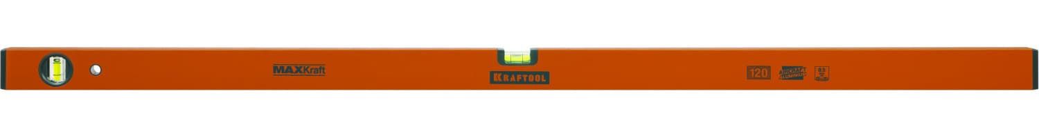 34577-120 Уровень KRAFTOOL коробчатый усиленный, точность (0,5мм/м), 2 ампулы, 120 см