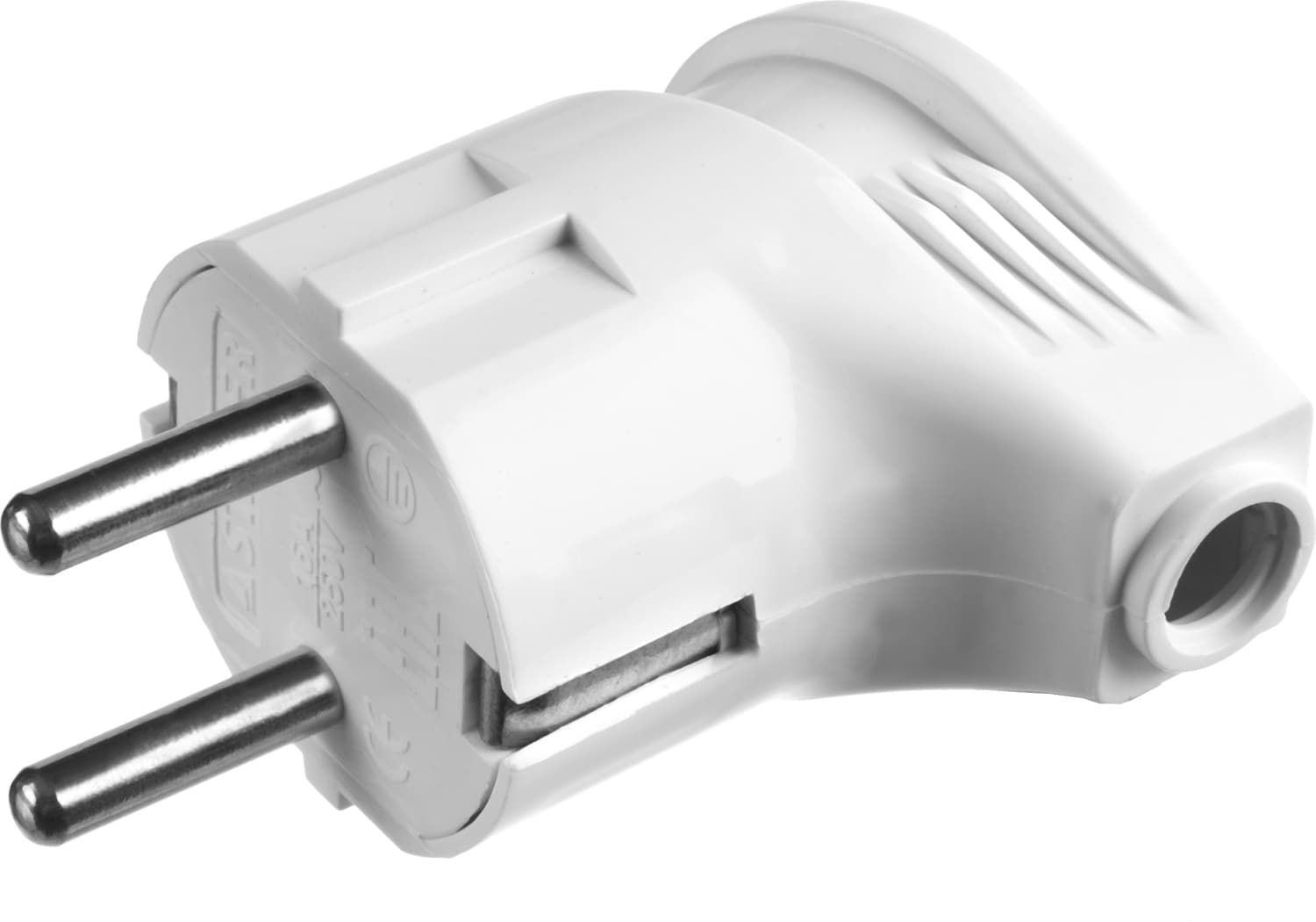 55161-W Вилка MAXElectro электрическая, 16А/220В, угловая, с заземлением, белая, STAYER