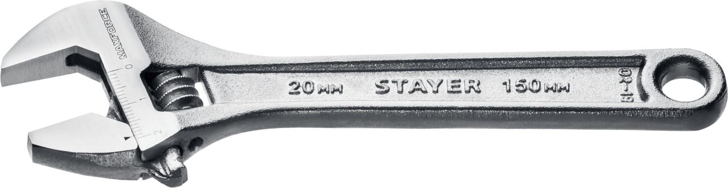 2725-15_z01 Ключ разводной MAX-Force, 150 / 20 мм, STAYER