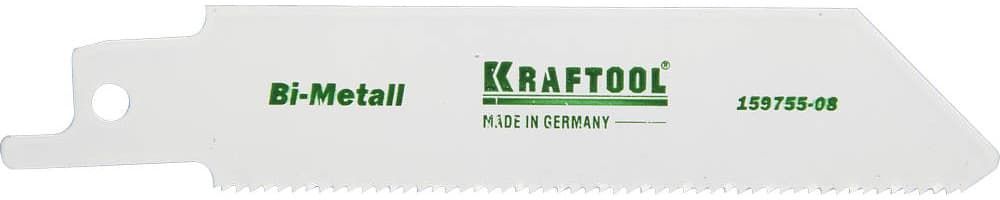159755-08 Полотно KRAFTOOL "INDUSTRIE QUALITAT", S522EF, для эл/ножовки, Bi-Metall, по металлу, шаг 1,4мм, 80мм