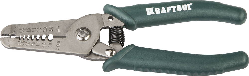 22660-15 Пассатижи для снятия изоляции, 0.8 - 2.6 мм, 150 мм, KRAFTOOL