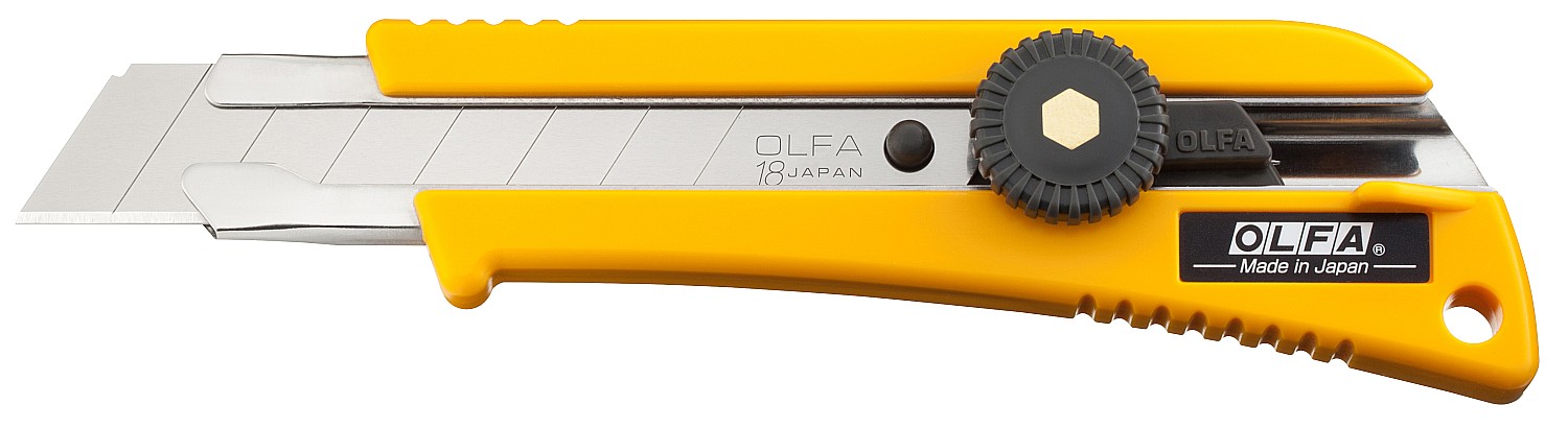 OL-L-2 Нож OLFA с выдвижным лезвием эргономичный с резиновыми накладками, 18мм
