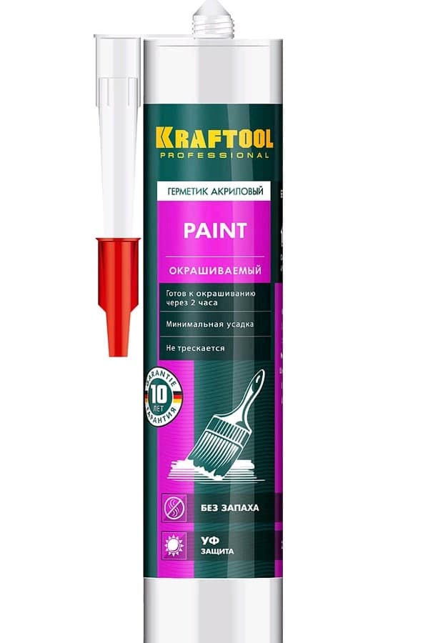 41251-0 Герметик акриловый KRAFTOOL белый, 300мл