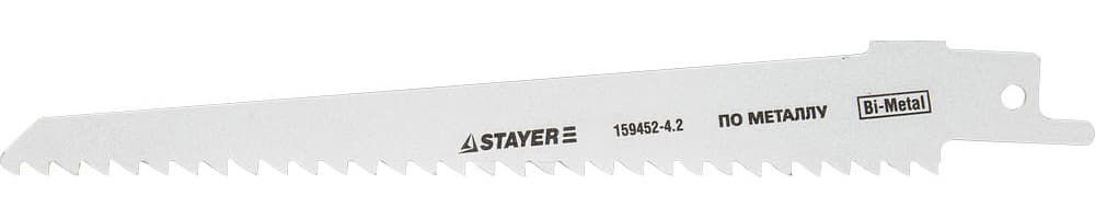 159452-4.2 Полотно STAYER "PROFI" S611DF для сабельн эл. ножовки Bi-Metall, дерево, дерево с гвоздями,металл, газобетон, пластик