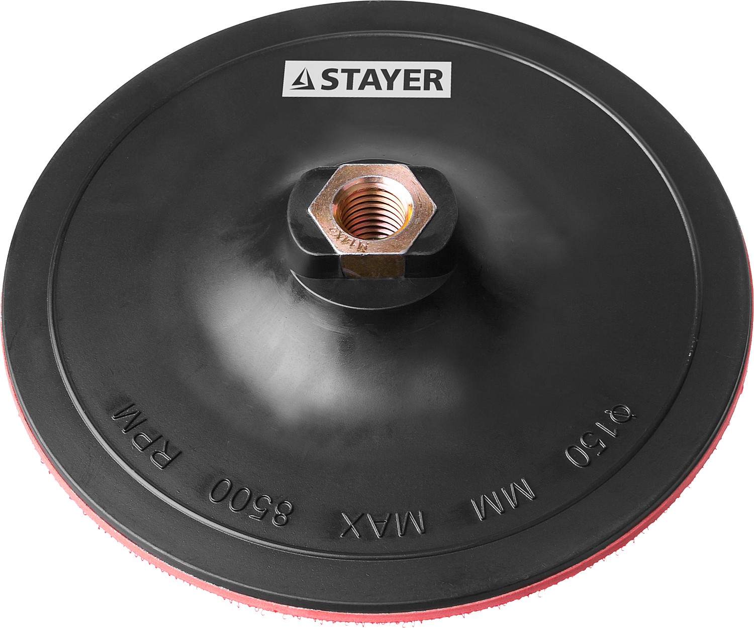 35742-150 Тарелка опорная STAYER "MASTER" пластиковая для УШМ, на липучке, d=150мм, М14