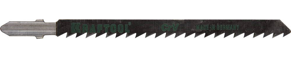 159511-4 Полотна KRAFTOOL, T101D, для эл/лобзика, Cr-V, по дереву, ДСП, ДВП, чистый рез, EU-хвост., шаг 4мм, 75мм, 2шт