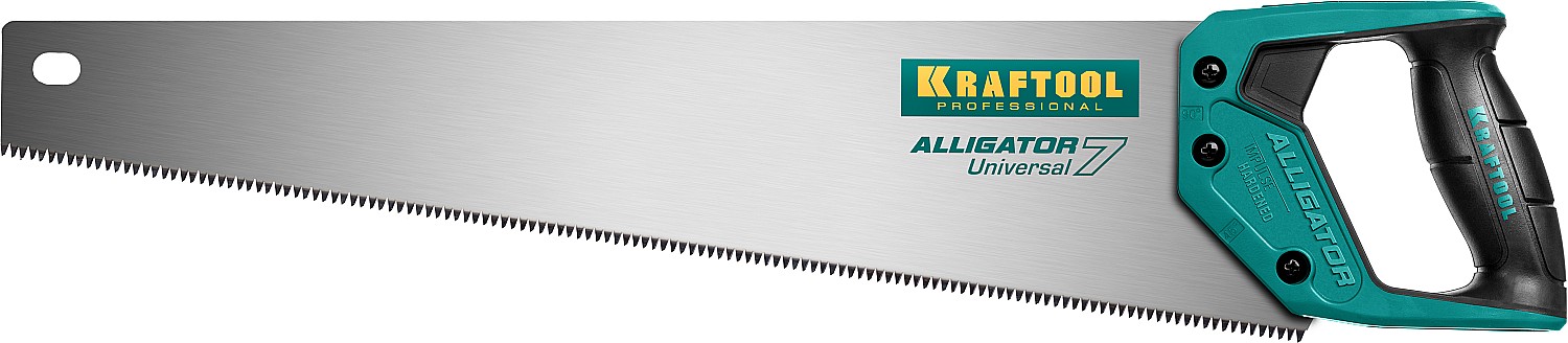 15004-50_z01 Ножовка универсальная "Alligator 7", 500 мм, 7 TPI 3D зуб, KRAFTOOL