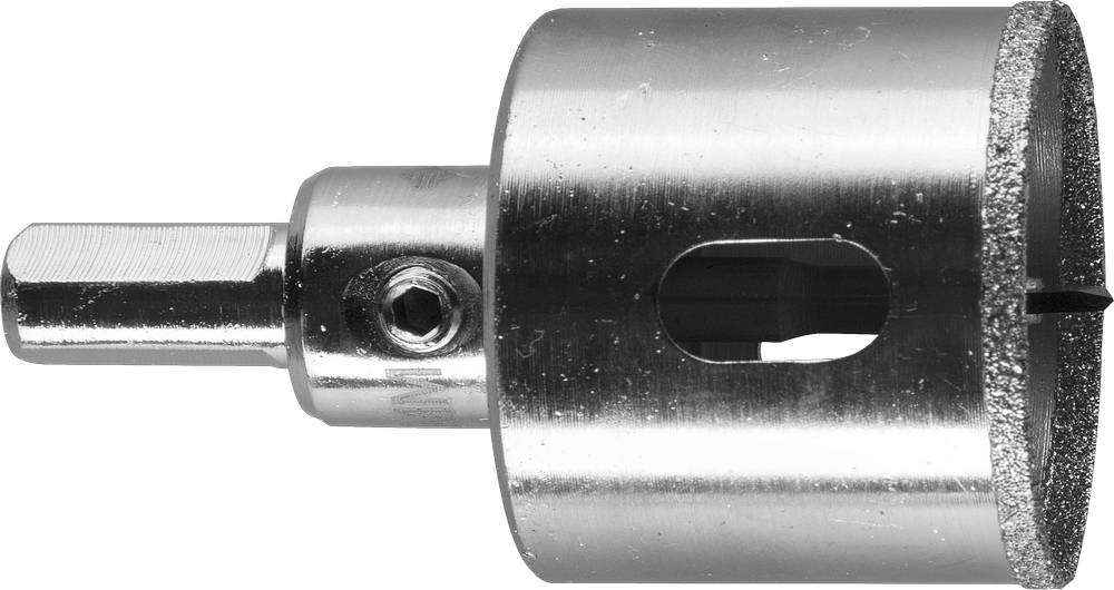29850-38 Коронка алмазная по кафелю и стеклу, d=38 мм, зерно Р 60, в сборе с центрирующим сверлом и имбусовым ключом, ЗУБР Профессионал