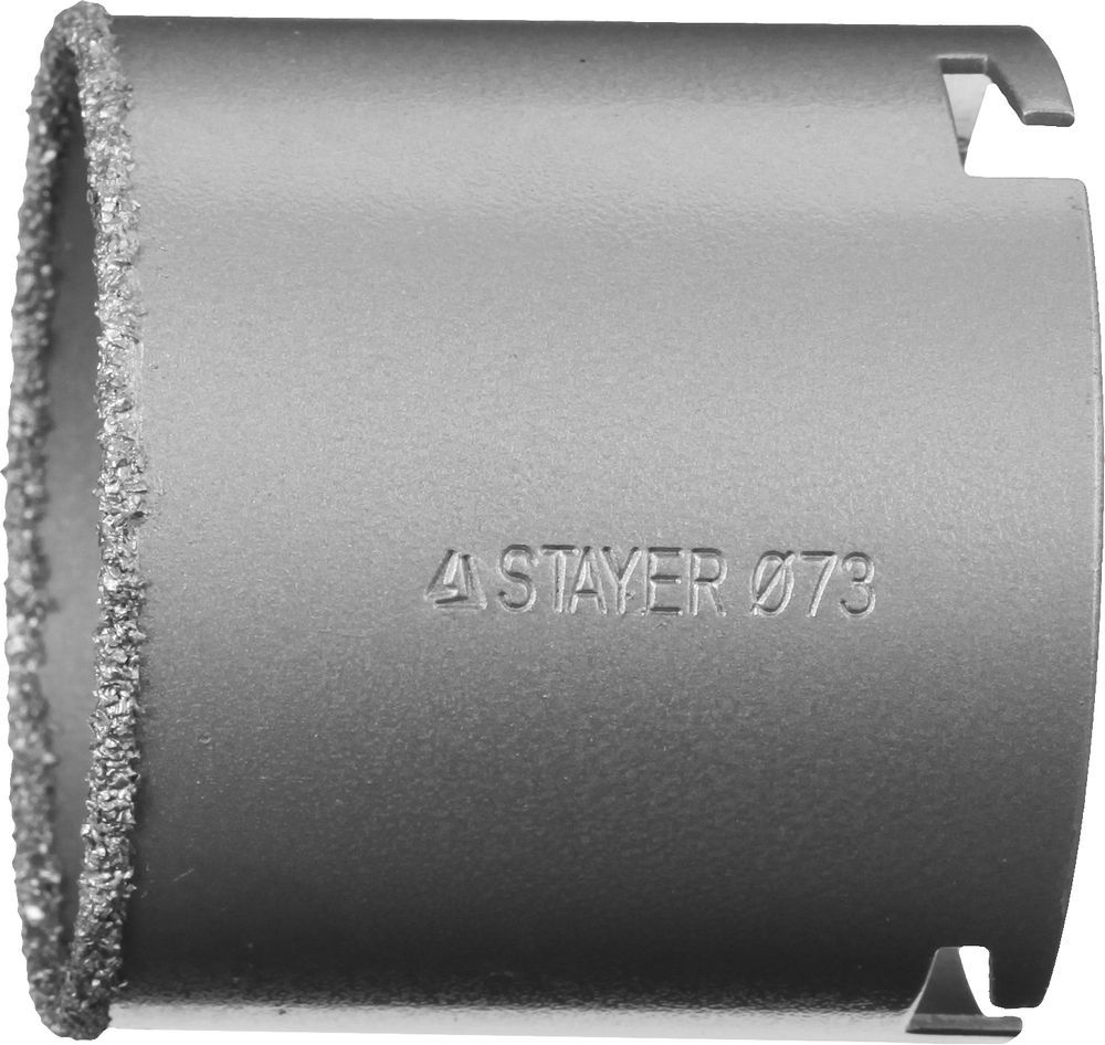33345-73 Коронка STAYER "PROFESSIONAL" кольцевая с карбидно-вольфрамовой крошкой, d=73мм
