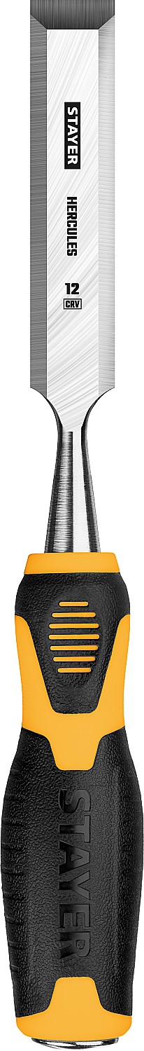 18205-12_z01 Стамеска STAYER "PROFI" с двухкомпонентной ручкой, 12мм