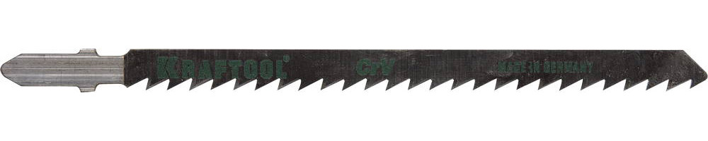 159512-4 Полотна KRAFTOOL, T301CD, для эл/лобзика, Cr-V, по дереву, ДСП, ДВП, чистый рез, EU-хвост., шаг 4мм, 110мм, 2шт