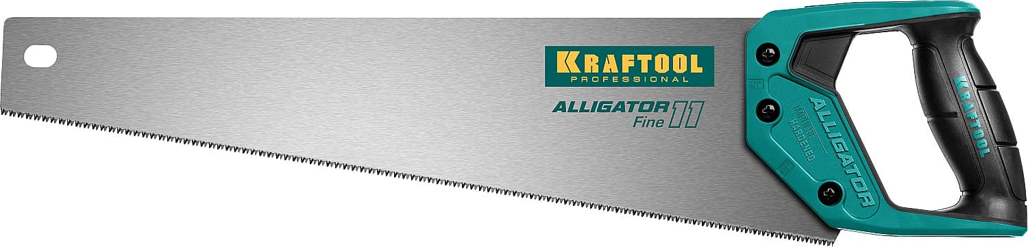 15203-45 Ножовка для точного реза "Alligator 11", 450 мм, 11 TPI 3D зуб, KRAFTOOL