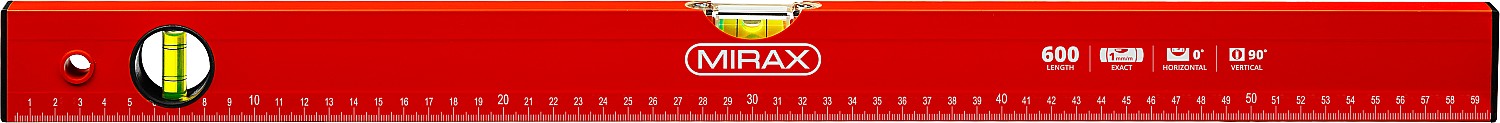 34602-060_z02 Уровень коробчатый MIRAX, 2 ампулы, крашеный, 600мм