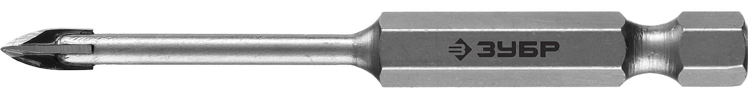 29845-04_z01 Сверло по кафелю, керамике, стеклу, с четырьмя режущими лезвиями, шестигранный хвостовик, 4 мм, ЗУБР "ПРОФЕССИОНАЛ" 29845-04