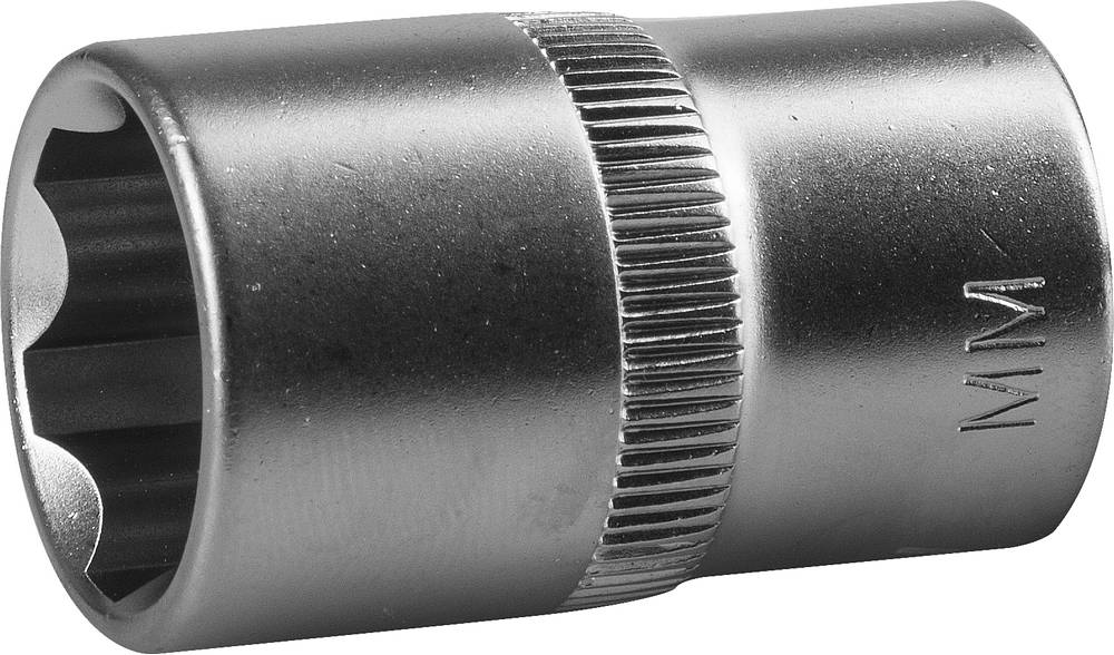 27725-15_z02 Торцовая головка ЗУБР "МАСТЕР" (1/2"), Cr-V, SUPER LOCK, хроматированное покрытие, 15 мм