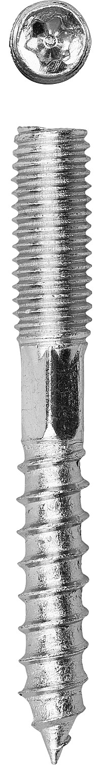 37870-10-100-600 Шпилька сантехническая, шестигранник, Torx 25, оцинкованная, М10x100мм, 600шт, ЗУБР Мастер 37870-10-100-600