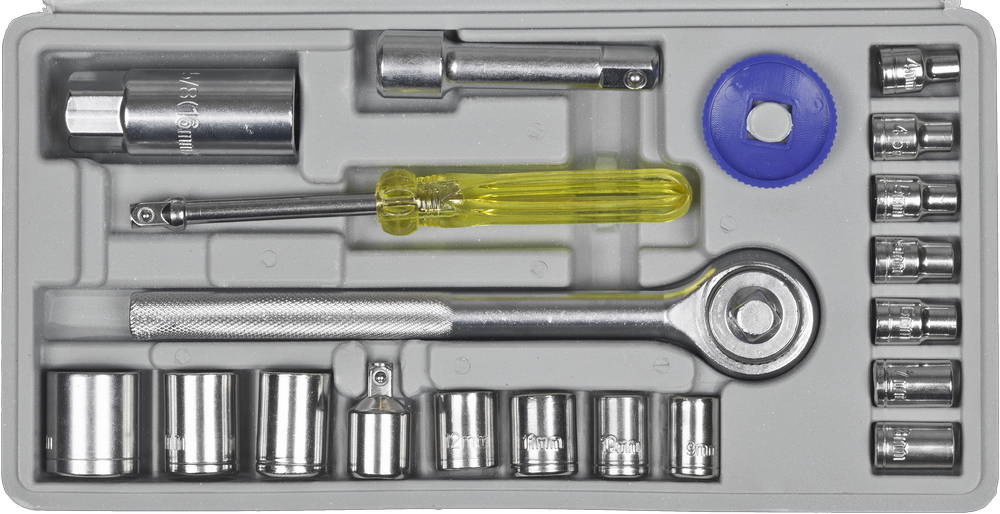27602-H20 Набор DEXX универсальный, 1/4"+3/8", 20 предметов
