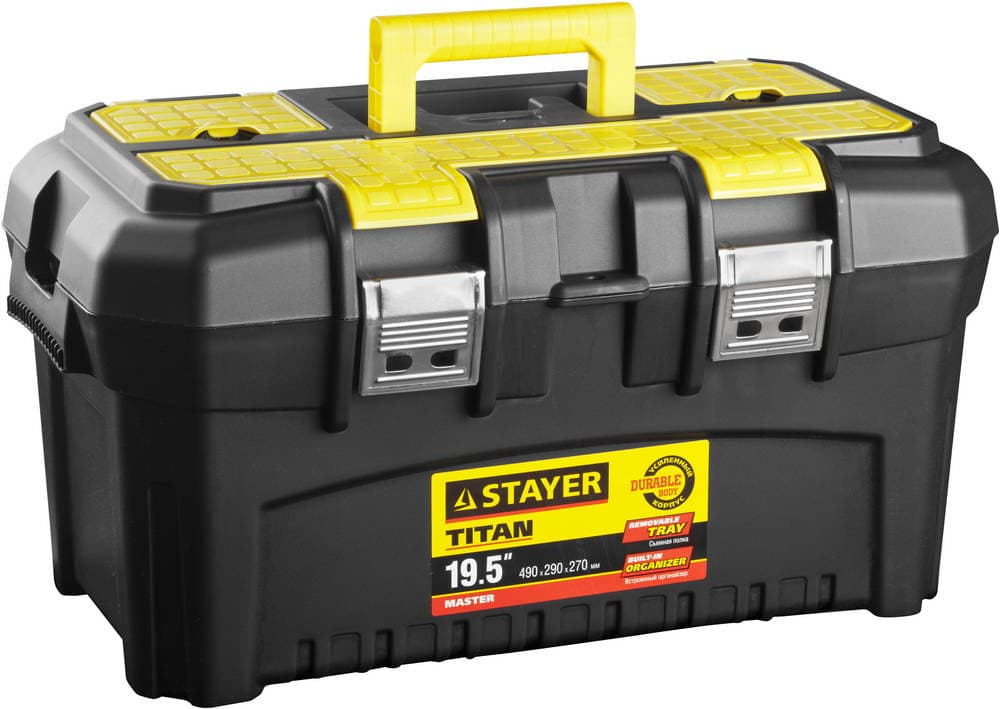 38016-19 Ящик для инструмента "TITAN-19" пластиковый, STAYER