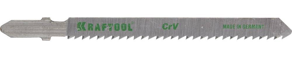 159511-2.5-S5 Полотна KRAFTOOL, T101B, для эл/лобзика, Cr-V, по дереву, ДСП, ДВП, чистый рез, EU-хвост., шаг 2,5мм, 75мм, 5шт