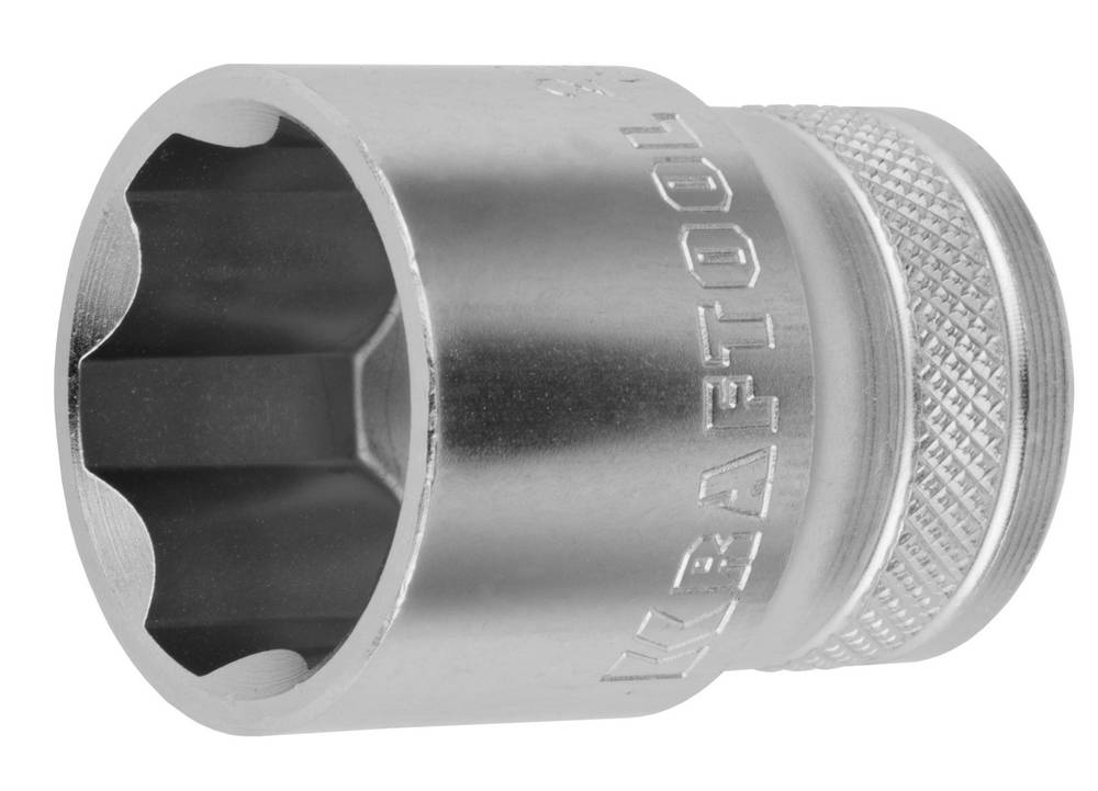 27801-22_z01 Торцовая головка KRAFTOOL "INDUSTRIE QUALITAT", Cr-V, SUPER-LOCK, хромосатинированная, 1/2", 22 мм