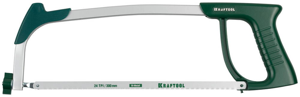 15811 Ножовка по металлу, KRAFTOOL металлическая рукоятка, натяжение 120 кг, 300 мм