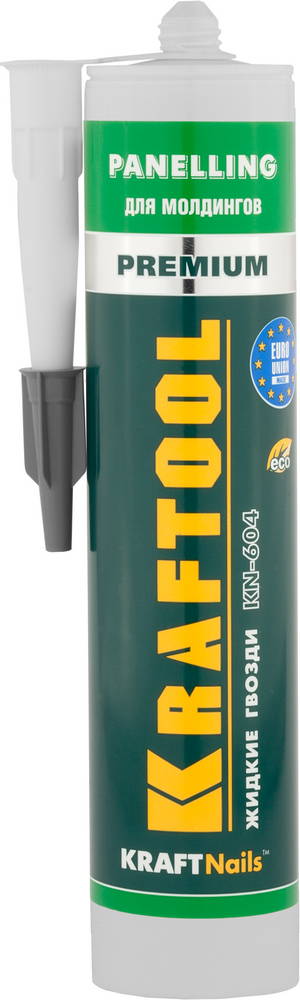 41349_z01 Клей монтажный KRAFTOOL KraftNails Premium KN-604,  для молдингов, панелей и керамики, без растворителей, 310мл