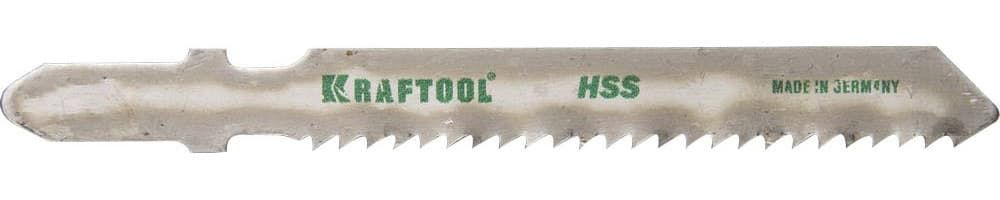 159551-2 Полотна KRAFTOOL, T118B, для эл/лобзика, HSS, по металлу (1,5-5мм), EU-хвост., шаг 2мм, 55мм, 2шт