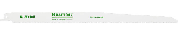 159705-U-28 Полотно KRAFTOOL "INDUSTRIE QUALITAT", S1222VF, для эл/ножовки, Bi-Metall, по металлу, дереву, шаг 1,8-2,5мм, 280мм
