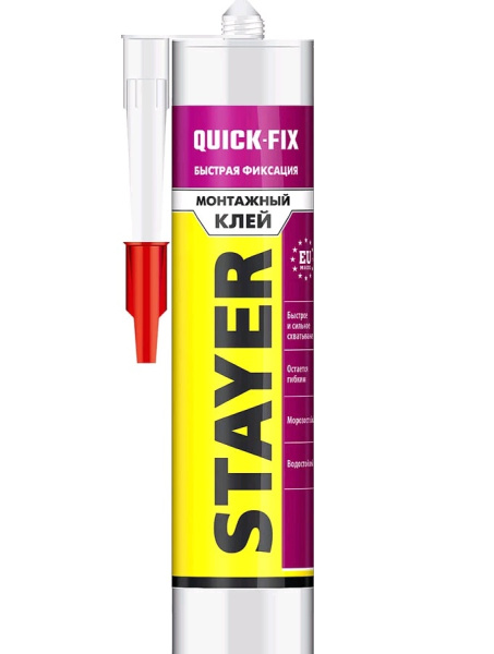 41324 Клей монтажный STAYER Professional, мгновенная хватка, 280мл