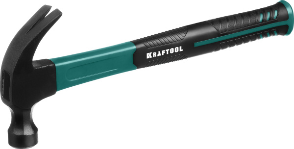 20265-56 KRAFTOOL Fiberglass 560 г молоток-гвоздодёр столярный c фиберглассовой рукояткой