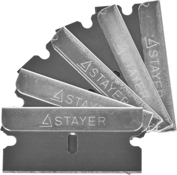 08549-S5_z01 Лезвия STAYER "MASTER" сменные для скребков арт. 0853, 08533, 08535, тип Н01, 40мм, 5шт