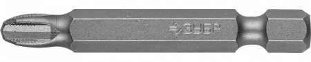 26001-3-50-2 Биты ЗУБР "МАСТЕР" кованые, хромомолибденовая сталь, тип хвостовика E 1/4", PH3, 50мм, 2шт