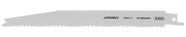 159451-4.3 Полотно STAYER "PROFI" S345XF к саб эл.ножов Bi-Met,дер с гвозд,лист мет,Al проф 3-18мм,пласт,стеклопл,200/2,1-4,3мм