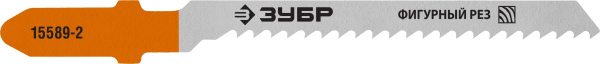 15589-2_z02 Полотна ЗУБР "ПРОФЕССИОНАЛ", T119BO, для эл/лобзика, HCS, по дереву, фигурный рез, T-хвост., шаг 2мм, 50мм, 2шт