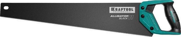 15205-55 Ножовка для точного реза "Alligator BLACK", 550 мм, 11 TPI 3D зуб, KRAFTOOL