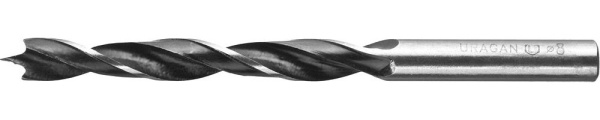 29419-110-08 Сверло спиральное по дереву, М-образная заточка, сталь 45, URAGAN 29419-110-08, d=8x110мм