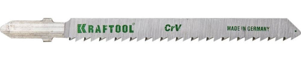 159511-2,5 Полотна KRAFTOOL, T101B, для эл/лобзика, Cr-V, по дереву, ДСП, ДВП, чистый рез, EU-хвост., шаг 2,5мм, 75мм, 2шт