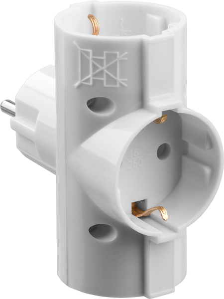 55093-3 Разветвитель электрический MAXElectro, STAYER 55093-3, 3 гнезда, 16А/220В