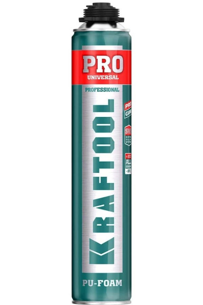 41182_z01 Пена KRAFTOOL KRAFTFLEX PREMIUM PRO профессиональная, монтажная, пистолетная, всесезонная, 750 мл