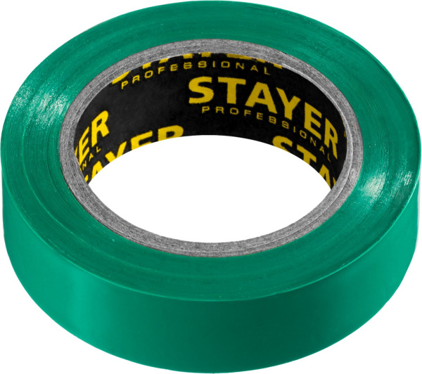 12291-G STAYER Protect-10 Изолента ПВХ, не поддерживает горение, 10м (0,13х15 мм), зеленая
