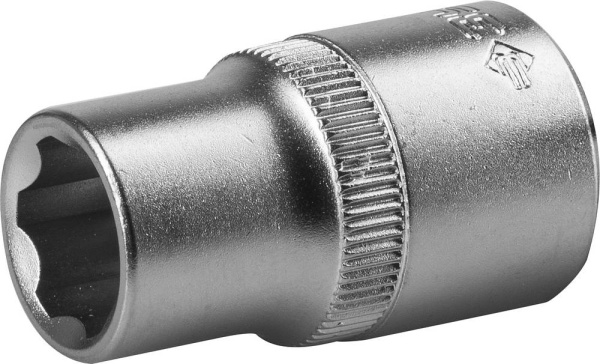 27725-14_z02 Торцовая головка ЗУБР "МАСТЕР" (1/2"), Cr-V, SUPER LOCK, хроматированное покрытие, 14 мм