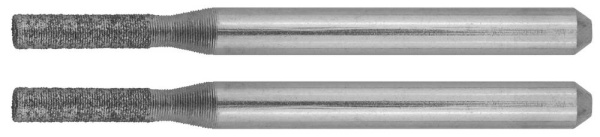 35921 Мини-шарошки ЗУБР алмазные, d 2,3x10,0x3,2мм, длина 38мм, 2шт