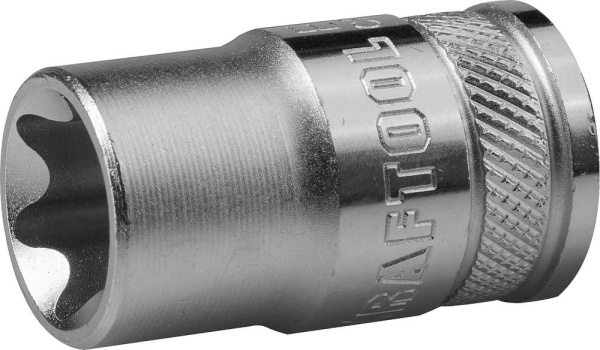 27810-12_z01 Торцовая головка KRAFTOOL "INDUSTRIE QUALITAT", Cr-V, внешний TORX, хромосатинированная, 1/2", Е 12